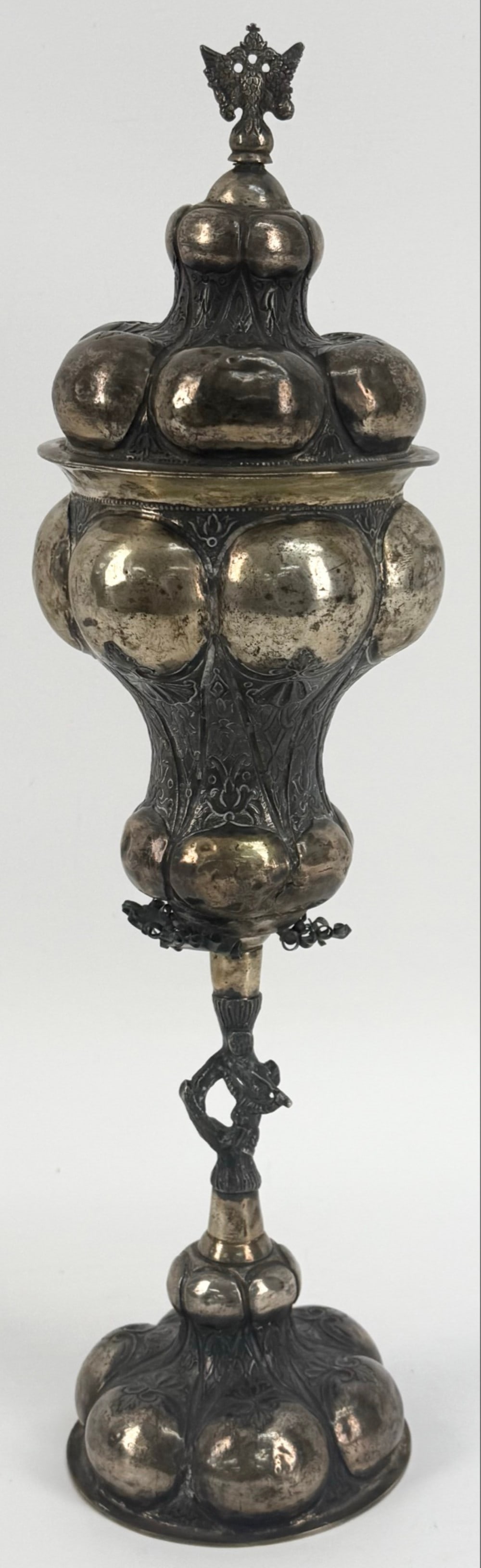 18th Century Russian Silver & Copper Chalice Cup With Cover (1 of 14)