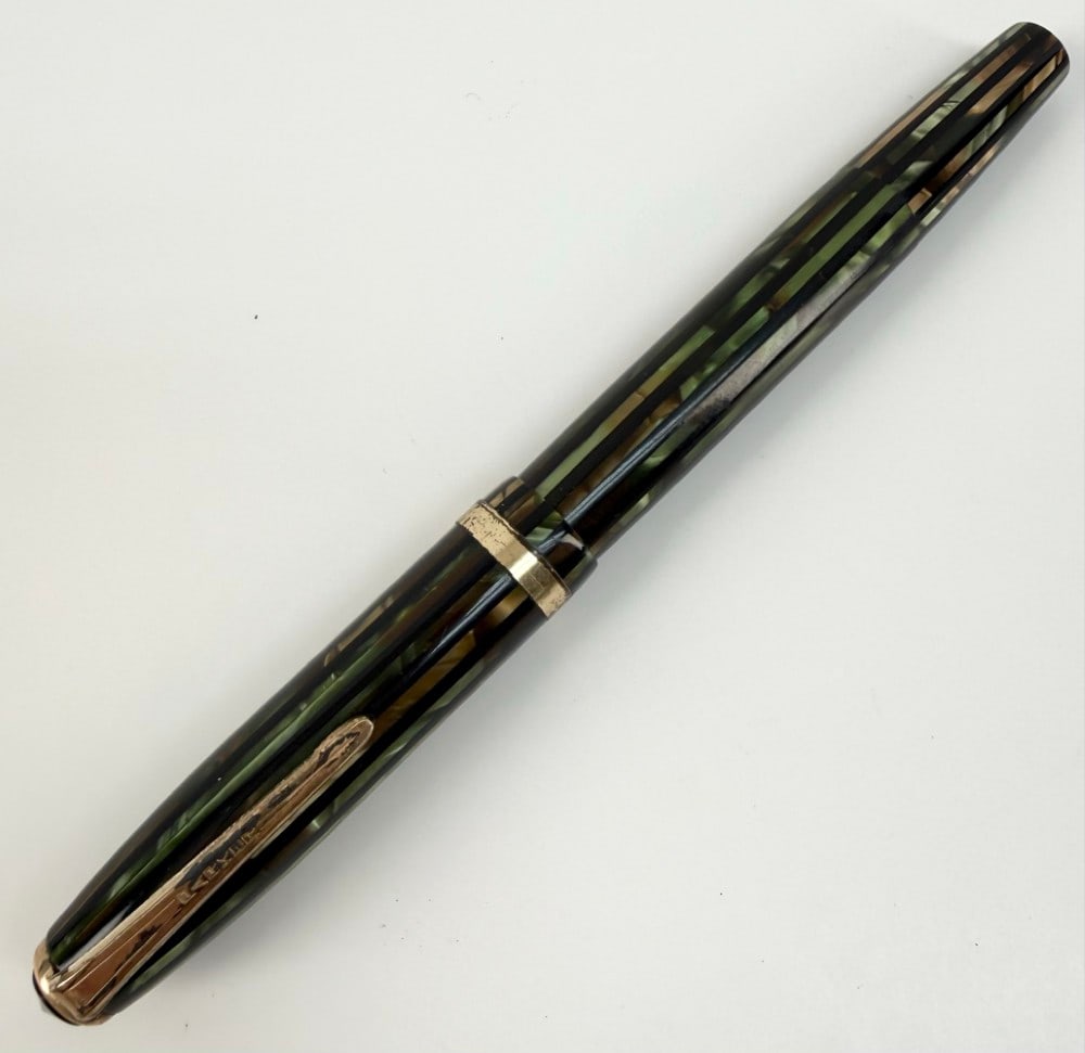 Vintage Parker Duofold Striped Celluloid Fountain Pen (1 of 5)