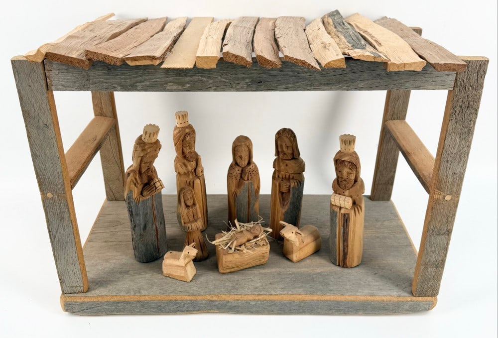 Leonardo Salazar Taos New Mexico Hand Carved Wood Nativity Scene (1 of 5)