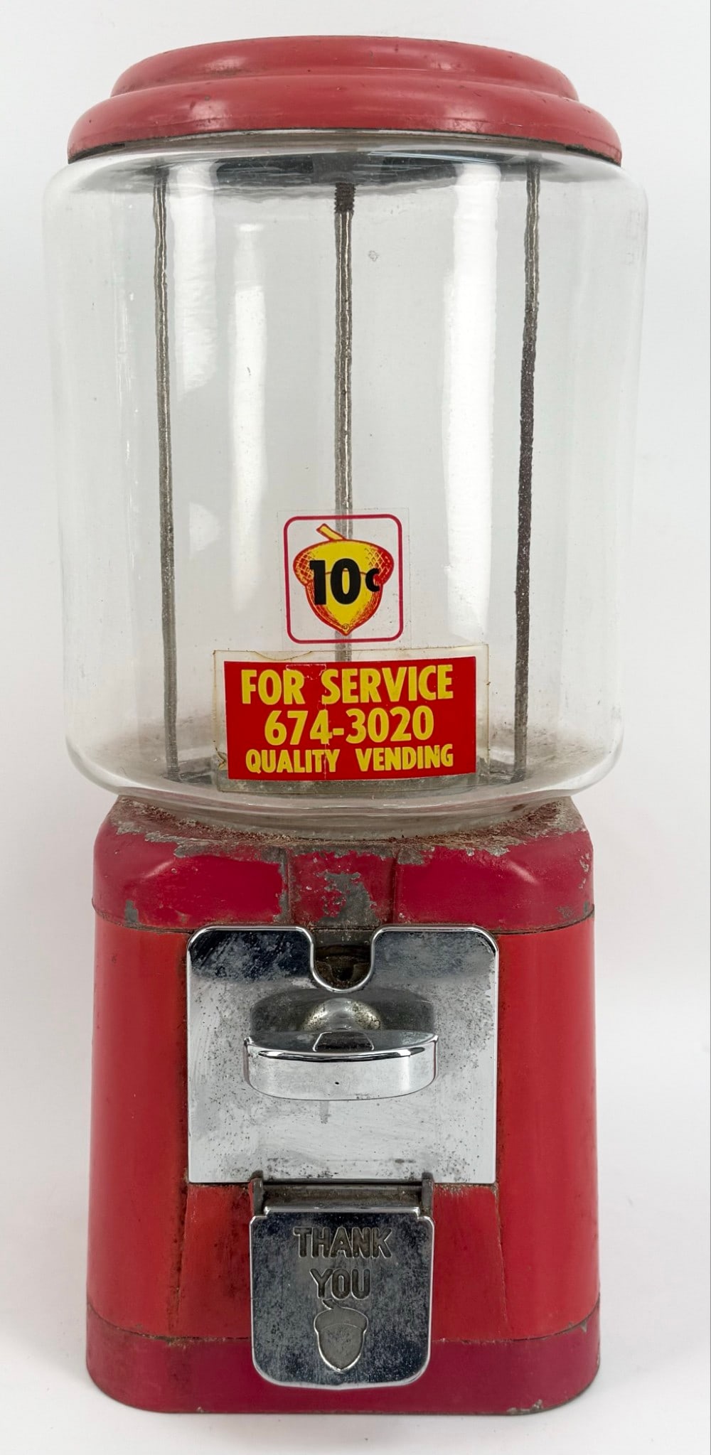 Vintage 10 Cent Oak Mfg. Co. Acorn Countertop Gumball/Candy Vending Machine (1 of 5)