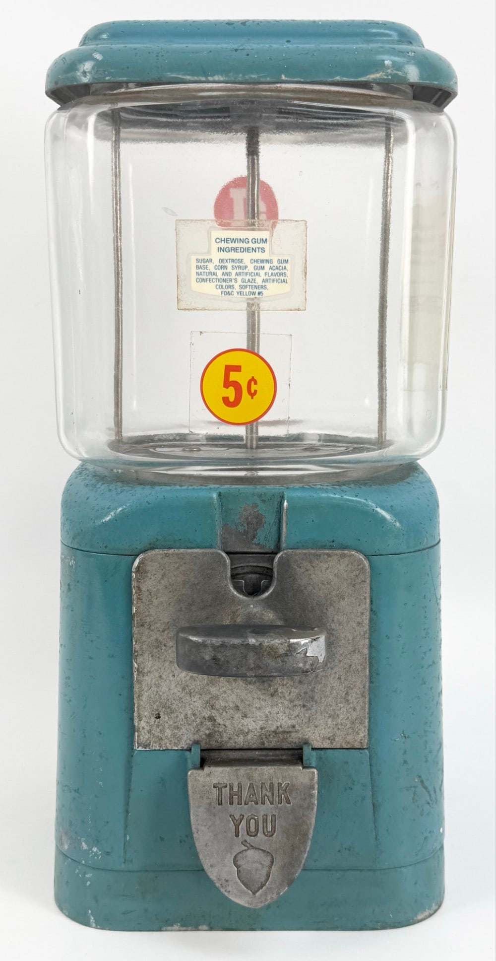 Vintage 5 Cent Oak Mfg. Co. Acorn Countertop Gumball/Candy Vending Machine (1 of 5)