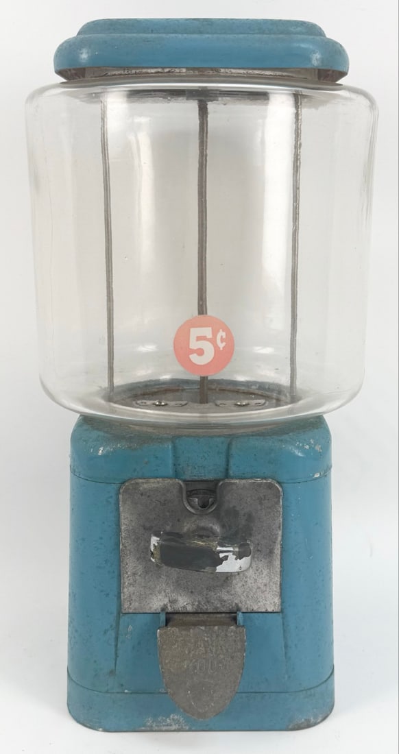 Vintage 5 Cent Oak Mfg. Co. Acorn Countertop Gumball/Candy Vending Machine (1 of 5)