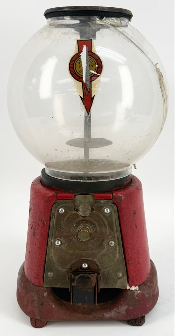 1920's 1 Cent Advance Machine Co. Gumball Vending Machine For Parts (1 of 6)