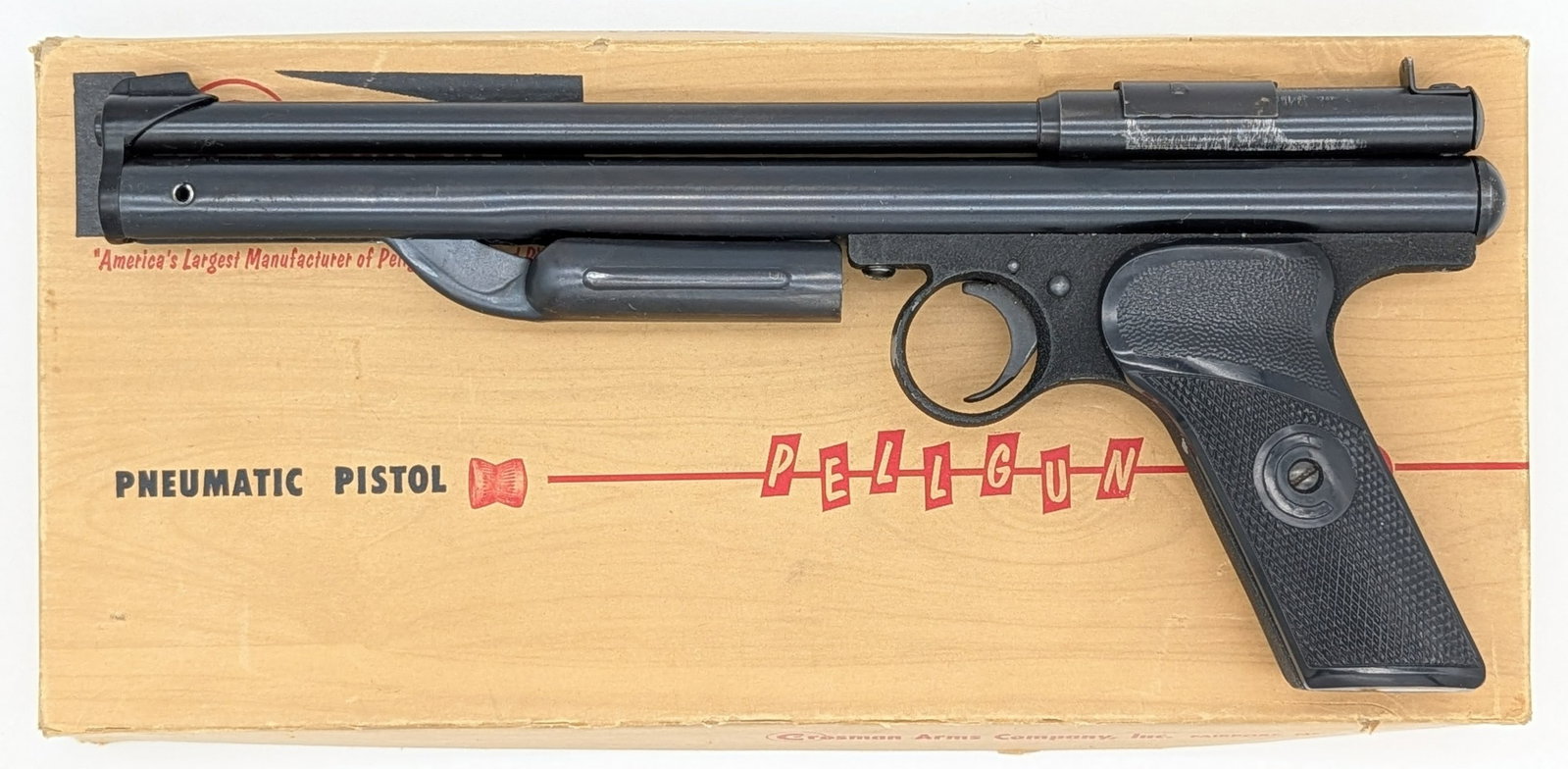 Crosman Model 130 .22 Cal Pellet Air Pistol w/ Box: Pistol is in very nice condition with minimal wear from handling and age.? Ref #: 6024