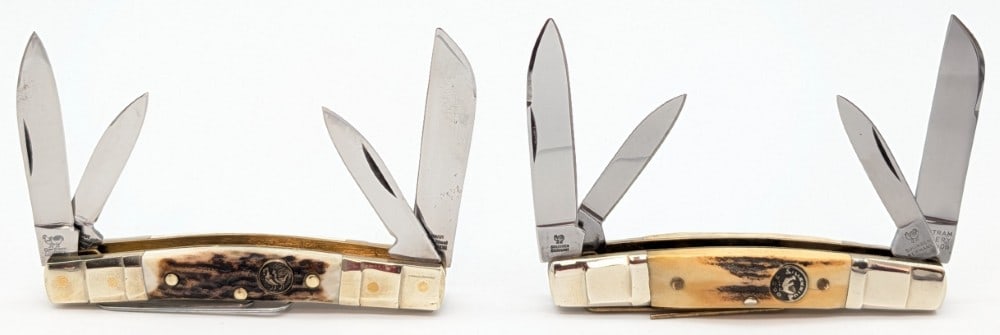 (2) Bertram Cutlery Hen & Rooster Stag Congress Knives (1 of 2)
