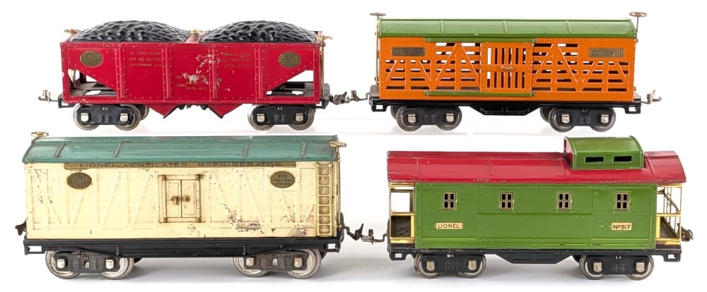 Lionel Standard Gauge 516 / 517 / 513 / 214R Freight Cars (1 of 13)