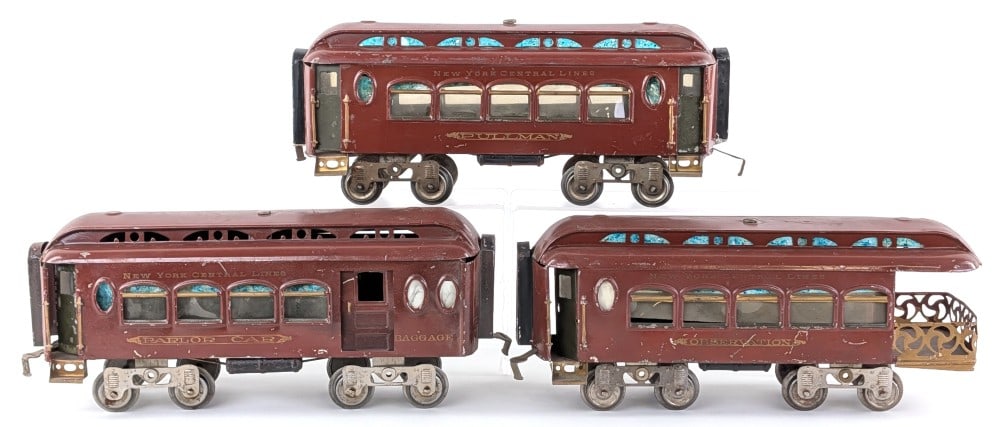 Lionel Standard Gauge NYC 180 181 182 Passenger Cars (1 of 8)