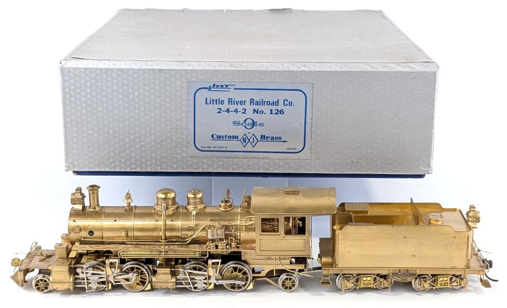 NJ Custom Brass Little River Railroad Co. 2-4-4-2 No. 126 Locomotive & Tender (1 of 11)