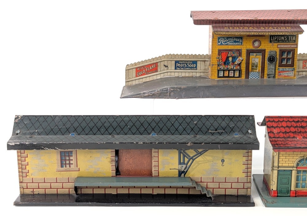 (3) German Tin Litho Stations - 2