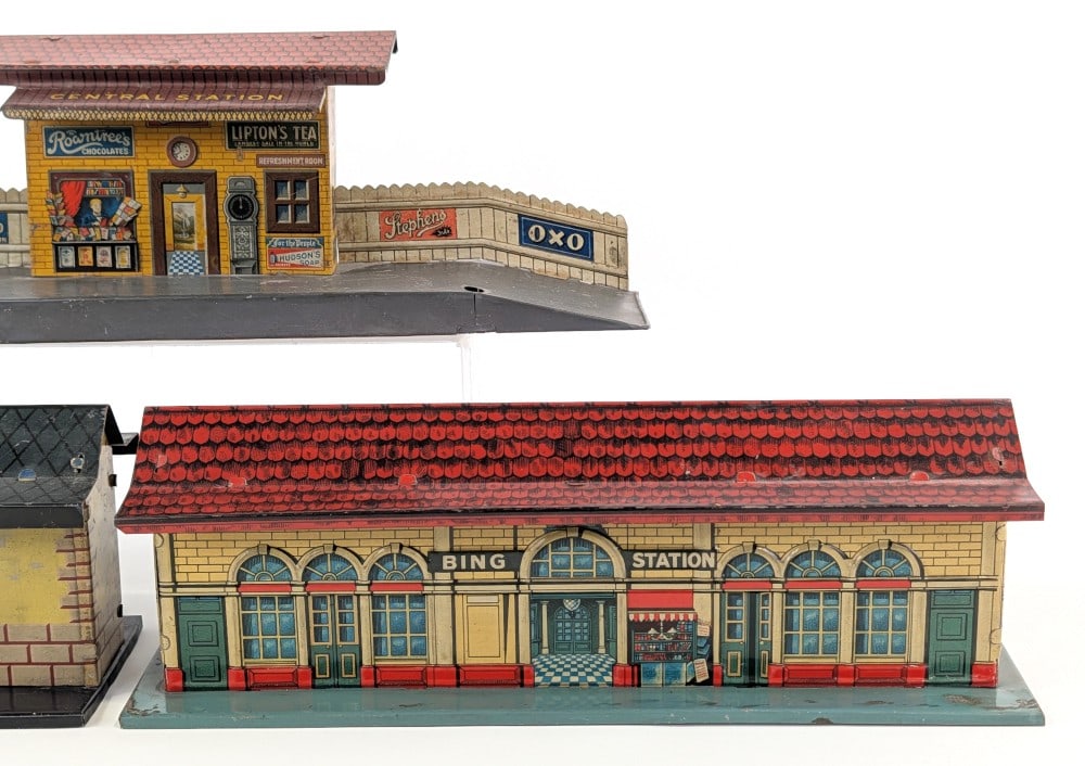 (3) German Tin Litho Stations - 3