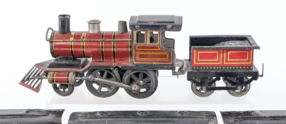 Issmayer Tin Clockwork Passenger Train Set - 3