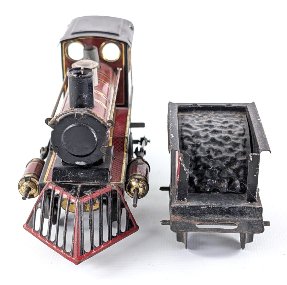 Issmayer Tin Clockwork Passenger Train Set - 6