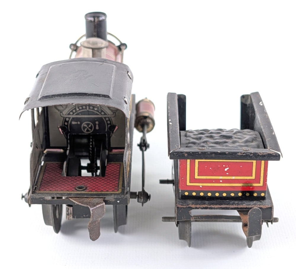 Issmayer Tin Clockwork Passenger Train Set - 7