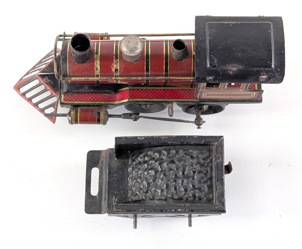 Issmayer Tin Clockwork Passenger Train Set - 8