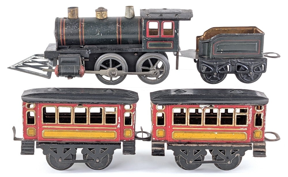 German 0-4-0 Locomotive with Tender and Passenger Cars (1 of 12)