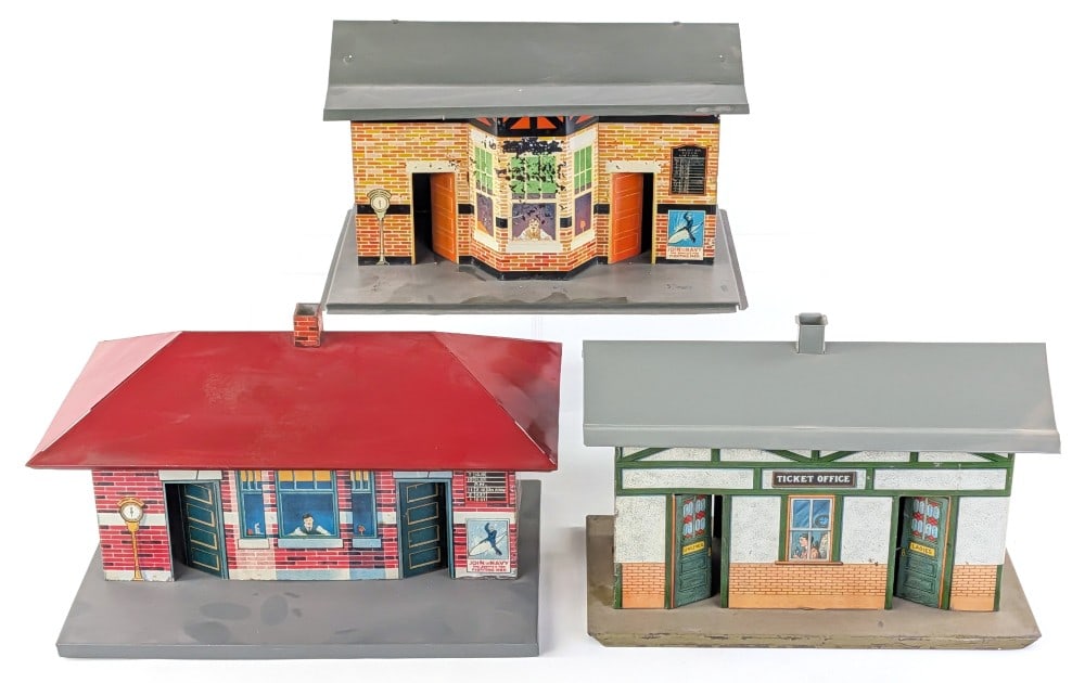 (3) Lithographed Train Stations (1 of 16)