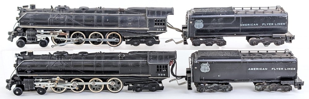 (2) American Flyer 336 Union Pacific Locomotive with Tender (1 of 7)
