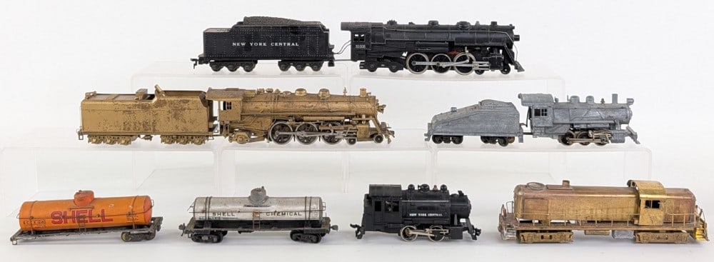 Brass & Die-Cast HO Scale Locomotives, Tenders, and Train Cars (1 of 9)