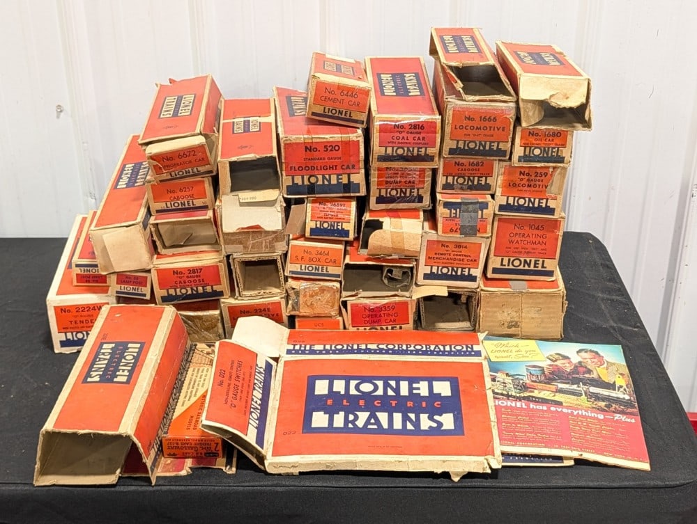 Empty Orange Lionel Boxes - 2