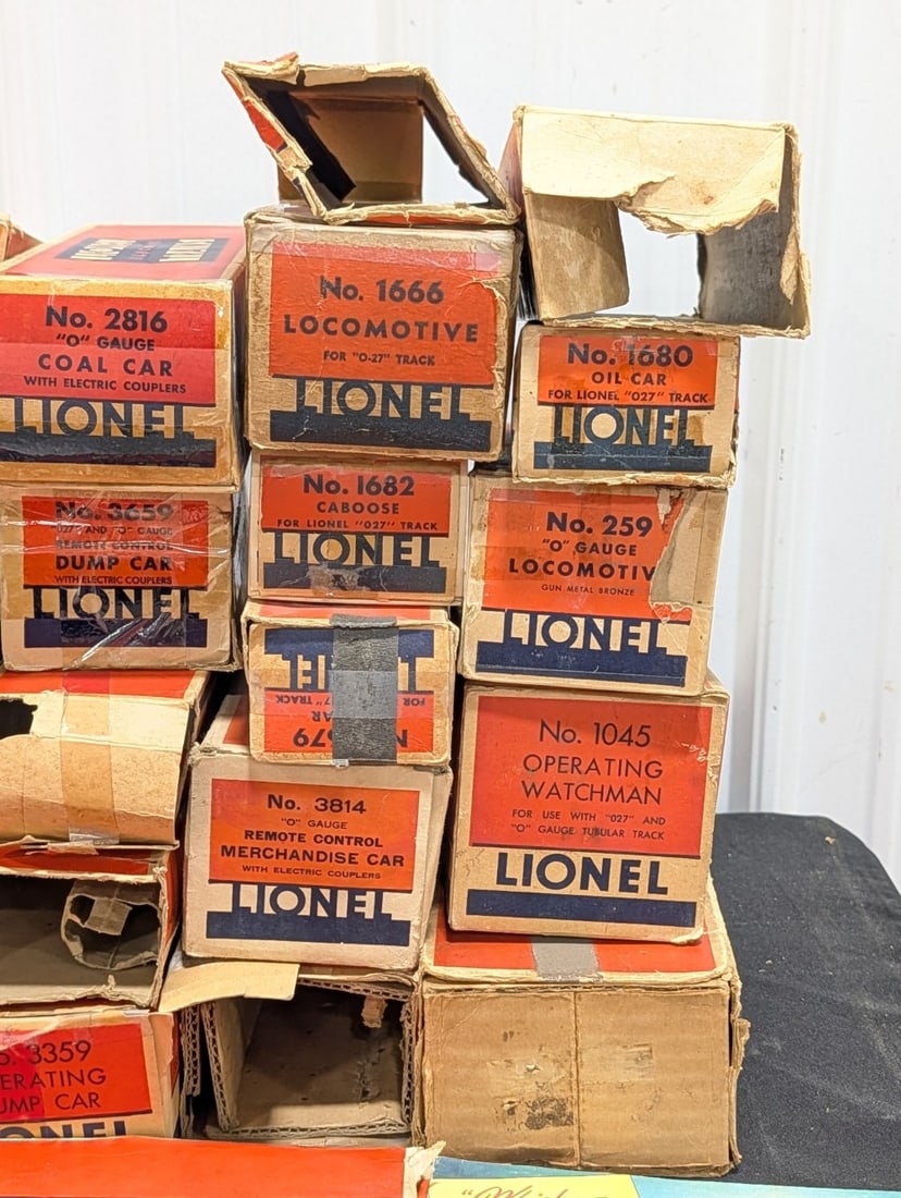 Empty Orange Lionel Boxes - 3