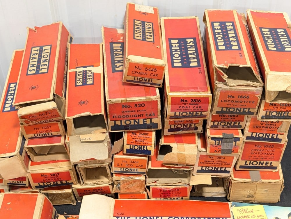 Empty Orange Lionel Boxes - 7