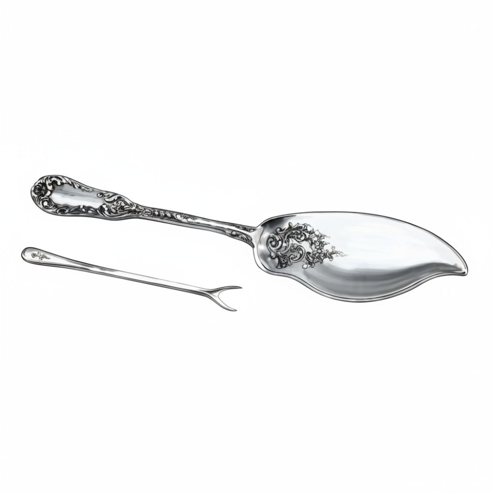 Sterling Silver Smith Sturgeon Knife and Hans Hansen Pickle Fork (1 of 8)