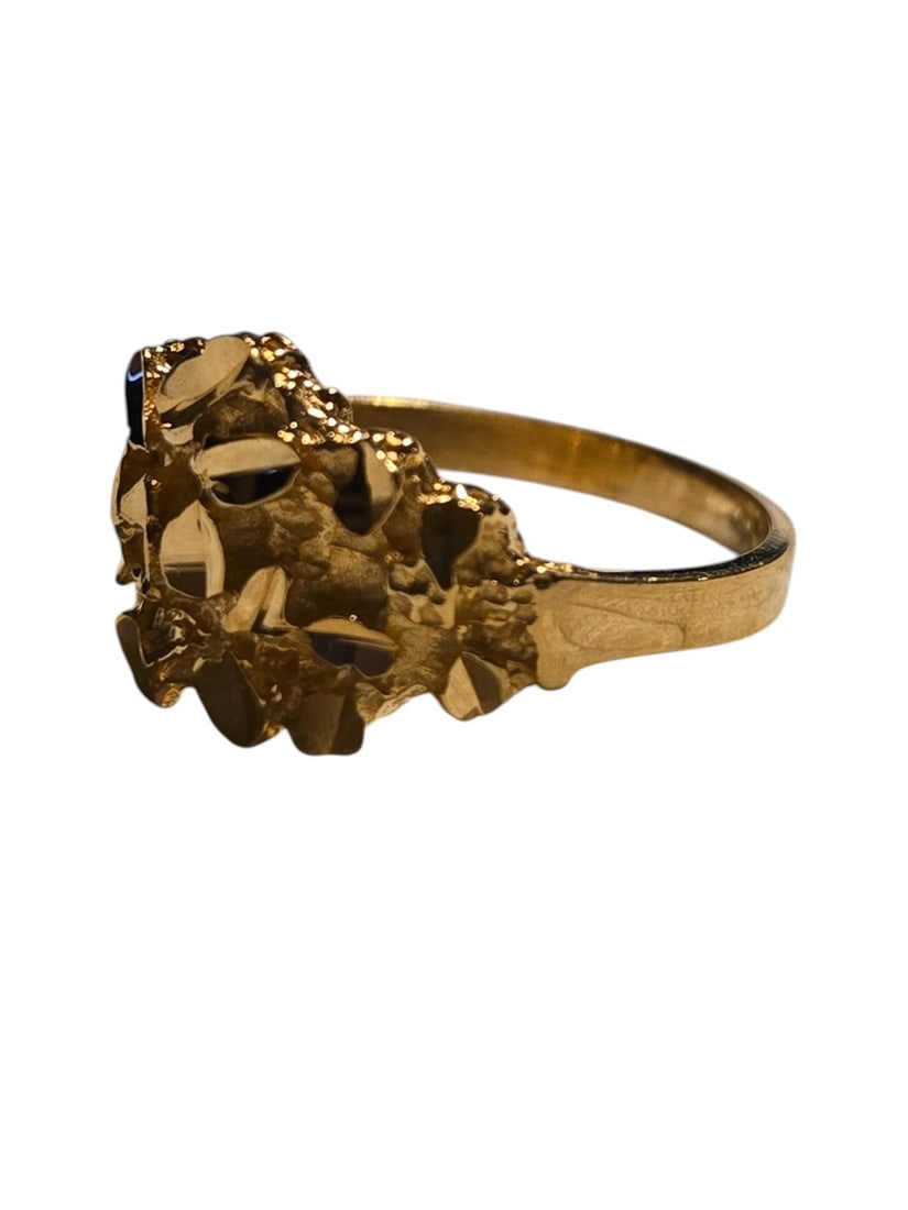 10kt Yellow Gold Nugget Ring - 2