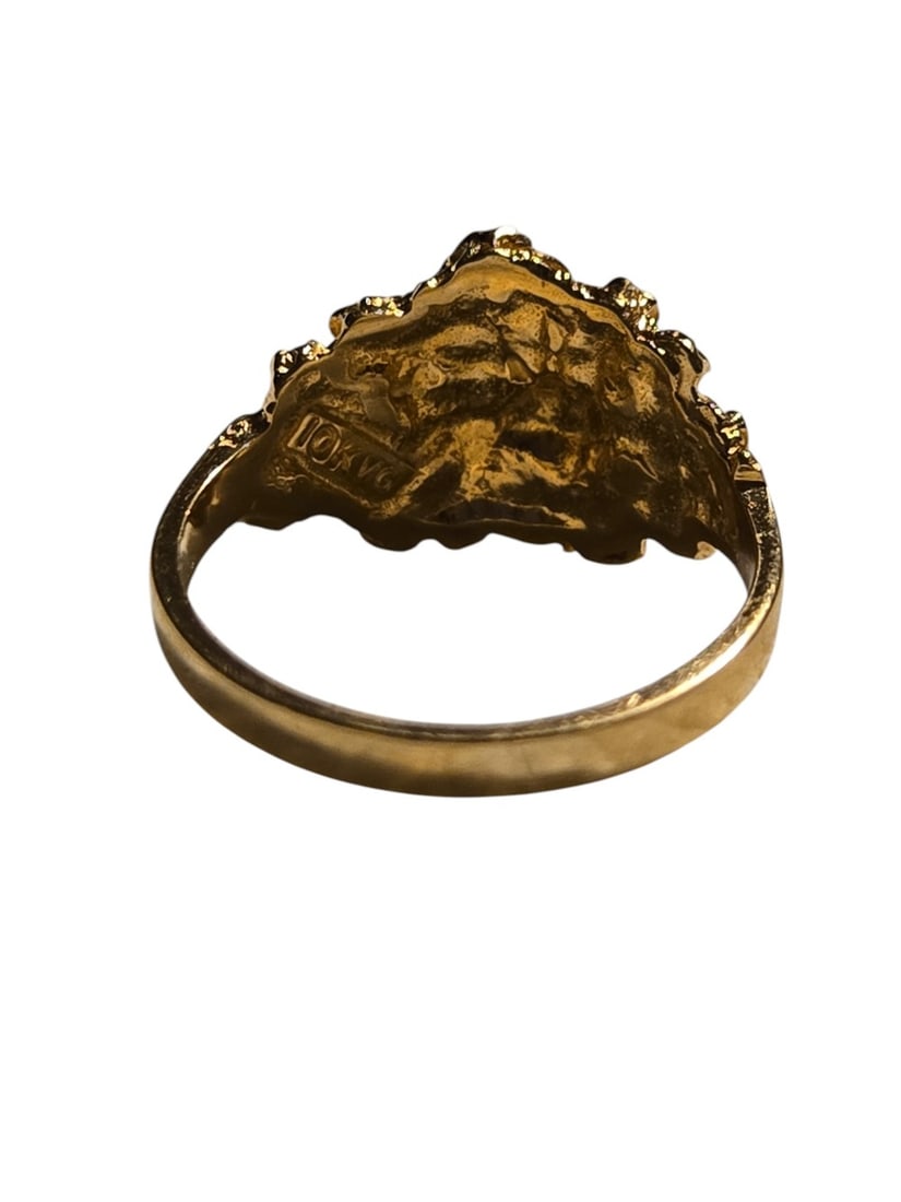 10kt Yellow Gold Nugget Ring - 4