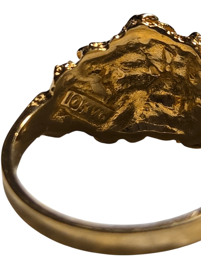 10kt Yellow Gold Nugget Ring - 5