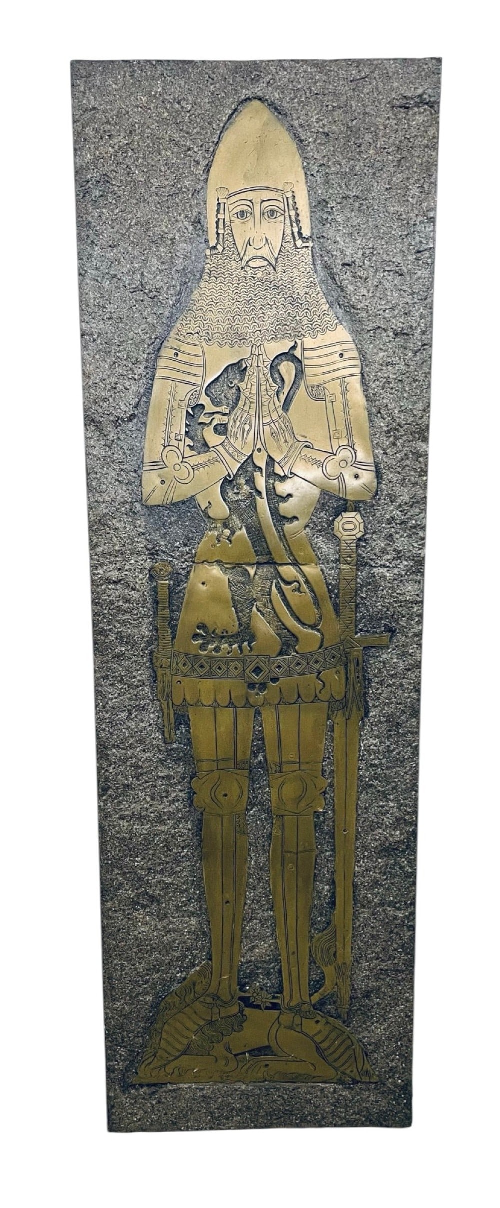 Vintage Knight Brass Grave Rubbing (1 of 7)