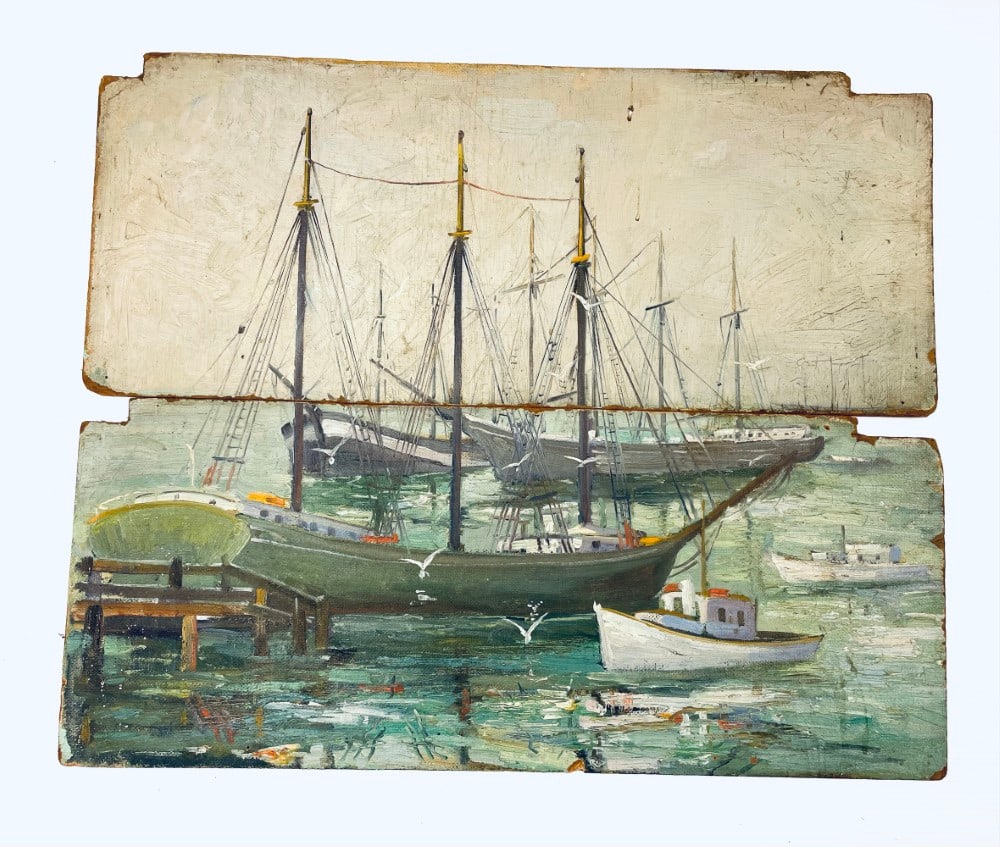 George Hartley/Otis Sailboat 2 Piece Oil Painting (1 of 14)