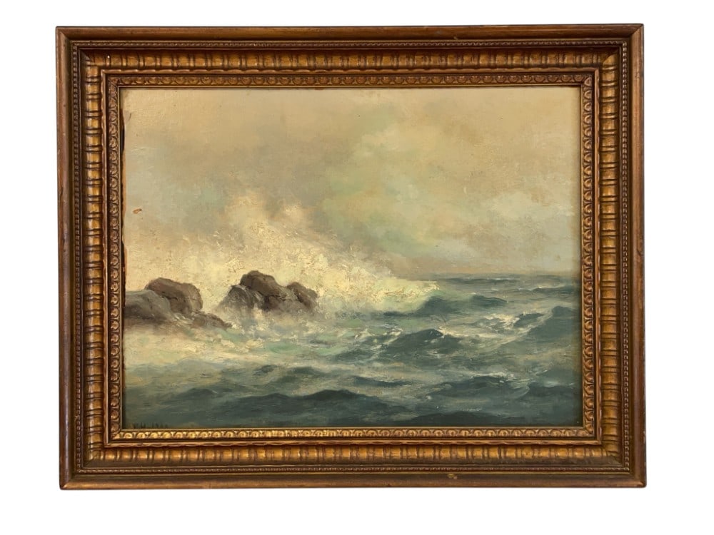 1900 N.H Seascape Oil Painting (1 of 7)