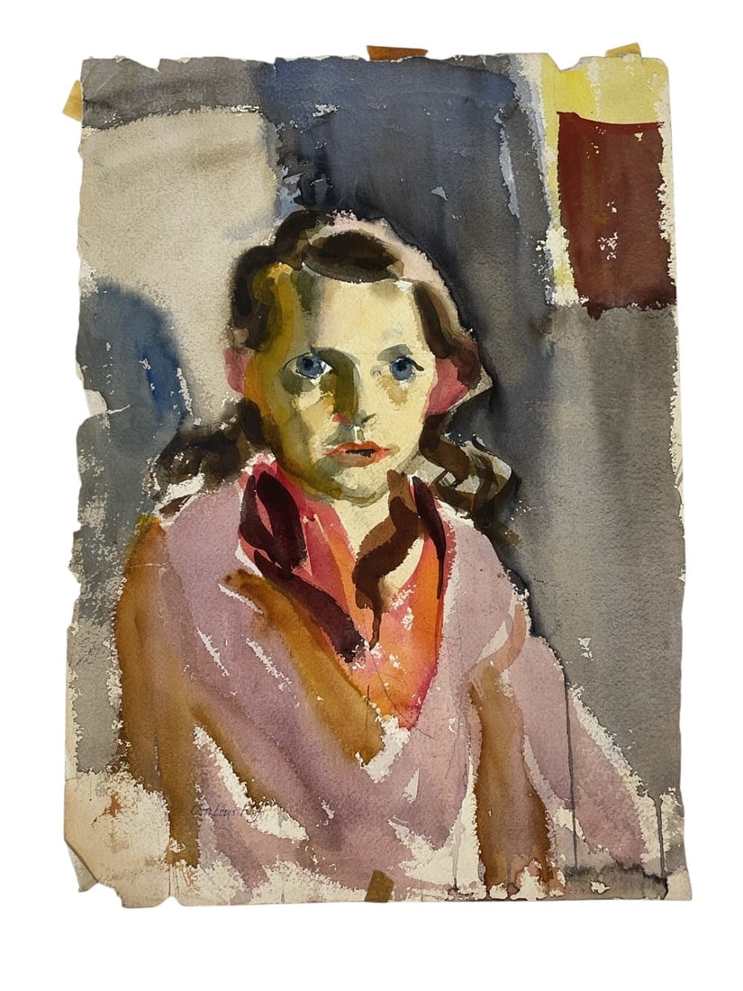 Don Louis Ruf Watercolor Portrait Painting (1 of 7)
