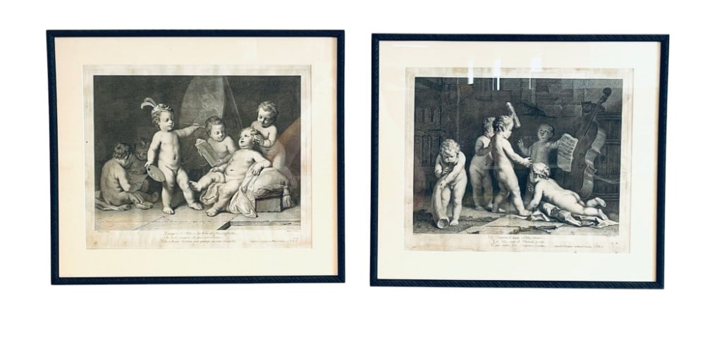 2 Joseph Wagner 18th Century ?Allegory of Music? Engravings (1 of 13)