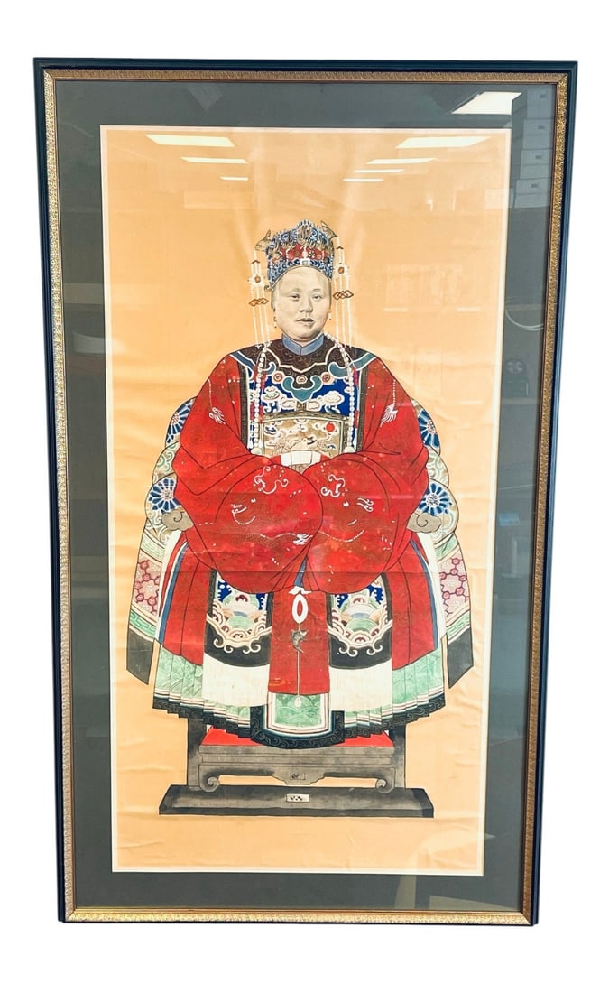 Large Chinese Ancestor Portrait Oil Painting (1 of 7)