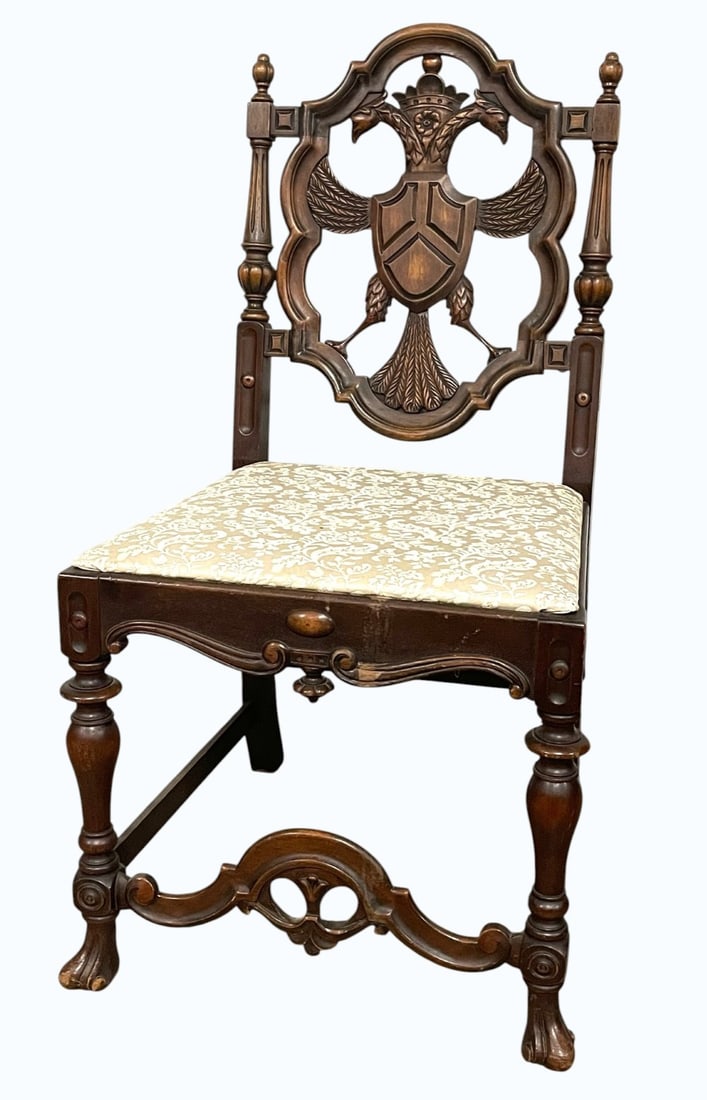 Antique Hand Carved Gothic/Renaissance Dining Chair (1 of 12)