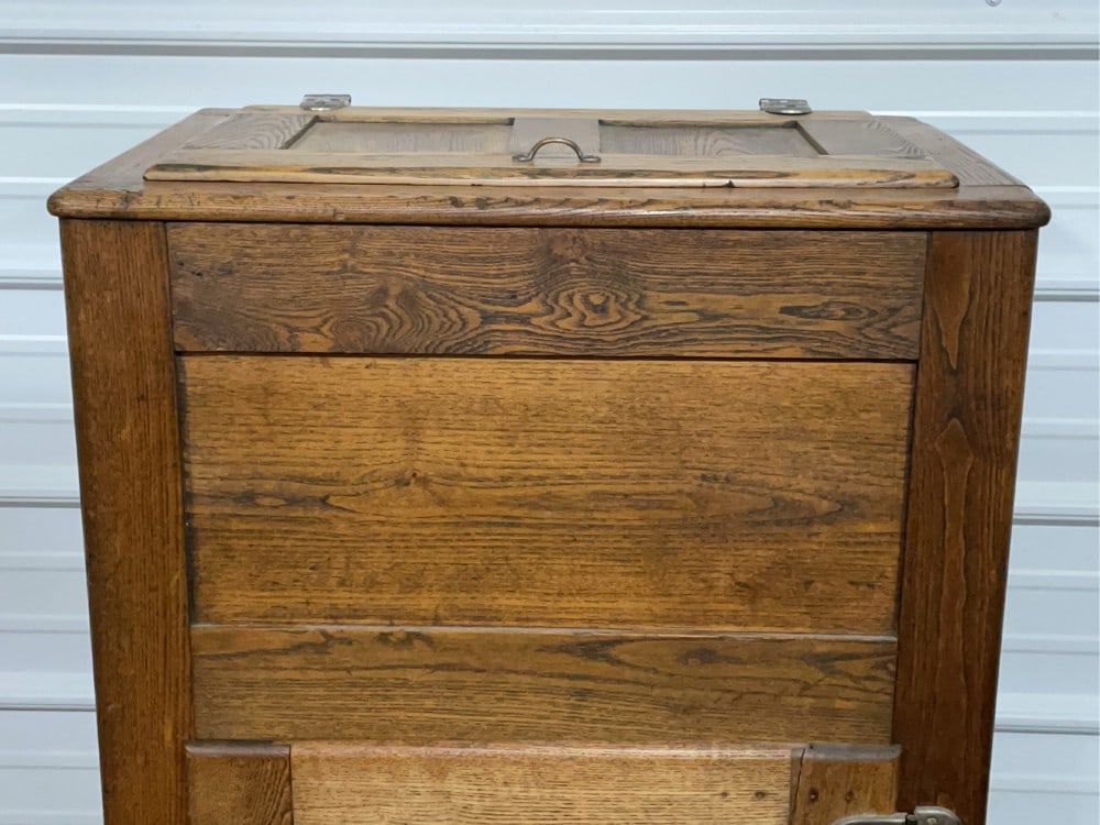 Antique Oak Ice Box/Chest - 5