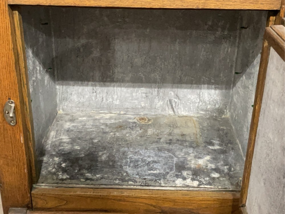 Antique Oak Ice Box/Chest - 6