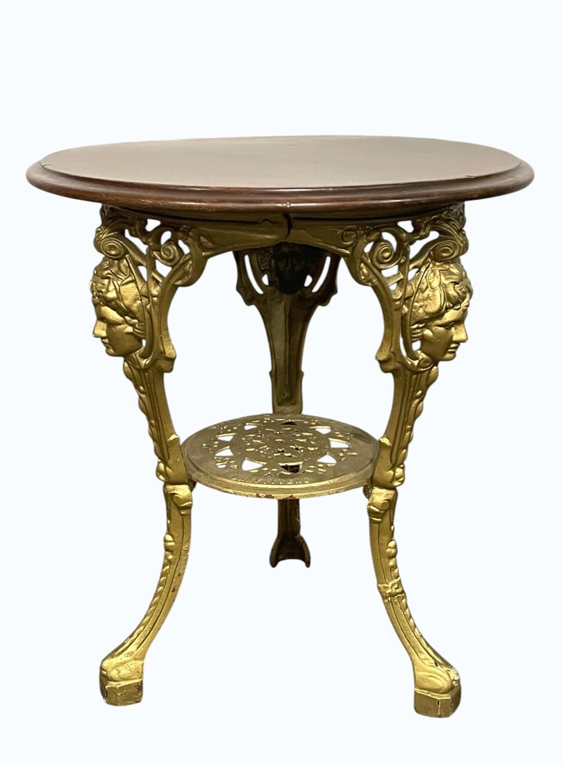 Antique Gaskell & Chambers Barfitters Cast Iron Bar Table (1 of 13)