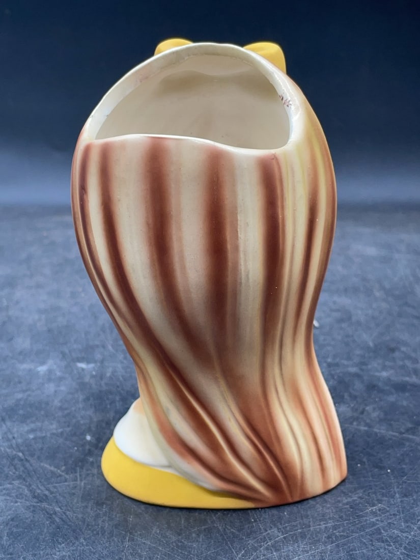 (3) Ceramic Lady Head Vases - 11