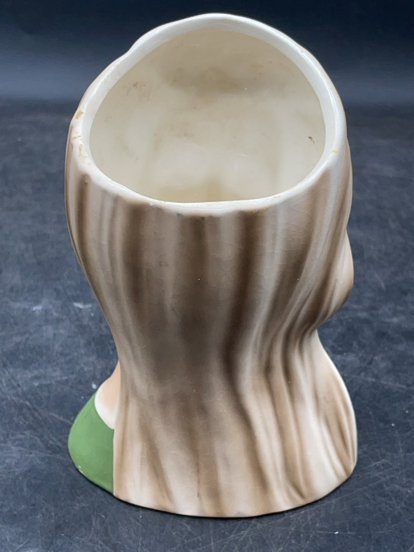 (3) Ceramic Lady Head Vases - 16