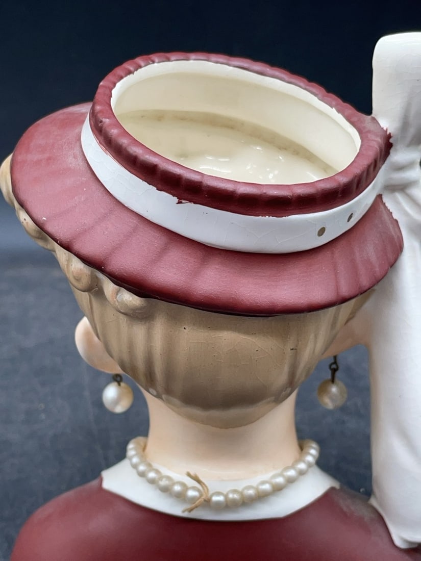 (3) Ceramic Lady Head Vases - 20