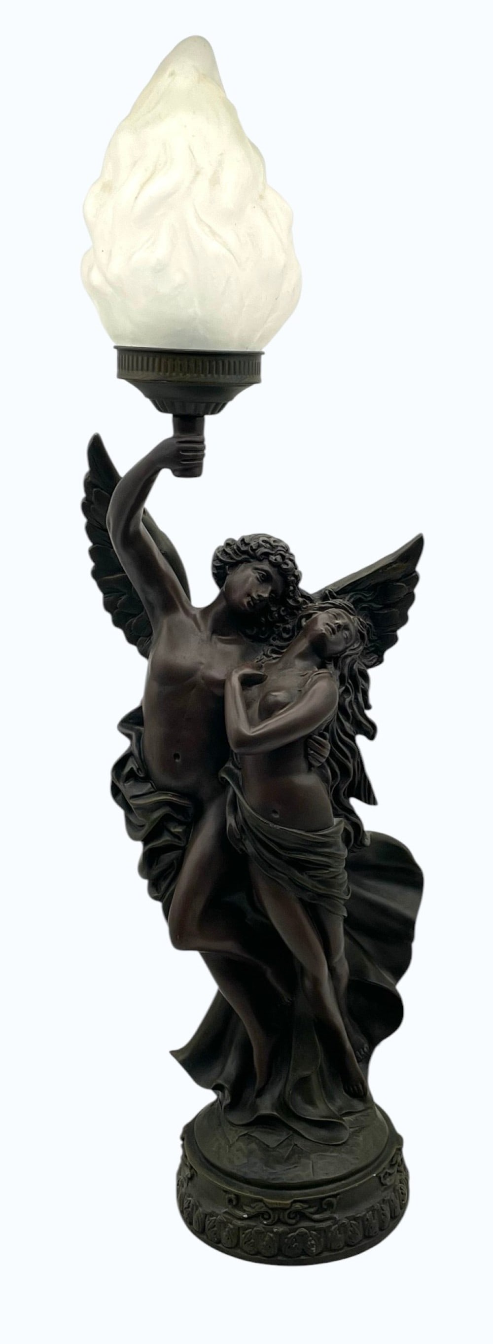 Victorian-Style Figural Flame Torch Lamp (1 of 9)