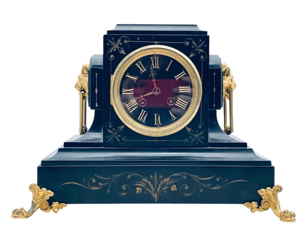 Victorian Antique Watson & Co. Slate Mantle Clock (1 of 10)