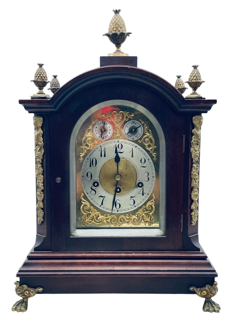 Antique Junghans German Mahogany Mantle Clock (1 of 12)