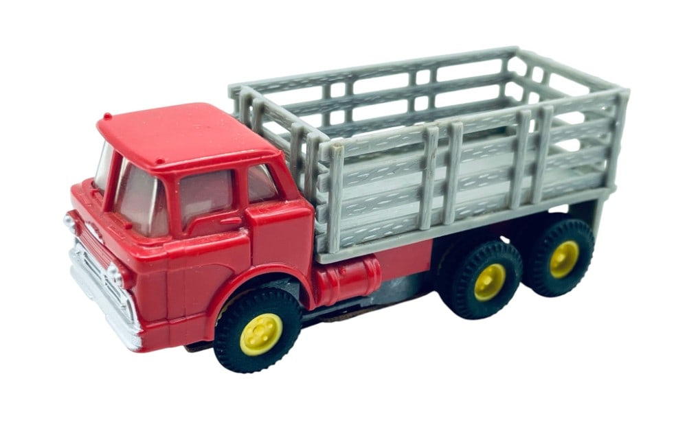 HO Aurora Red Stake Bed Truck Slot Car (1 of 7)