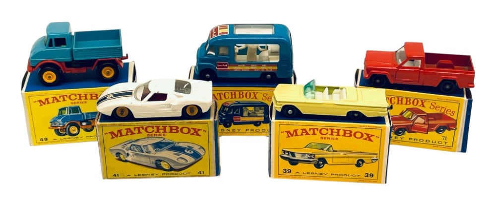 (5) Lesney Matchbox Series Die Cast Cars (1 of 9)