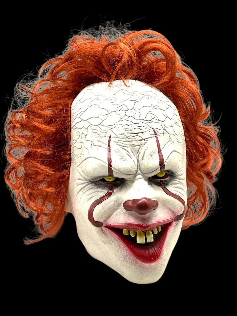 IT Halloween Clown Mask: IT Halloween Clown Mask. Mask Measures 12? and is in overall good condition.