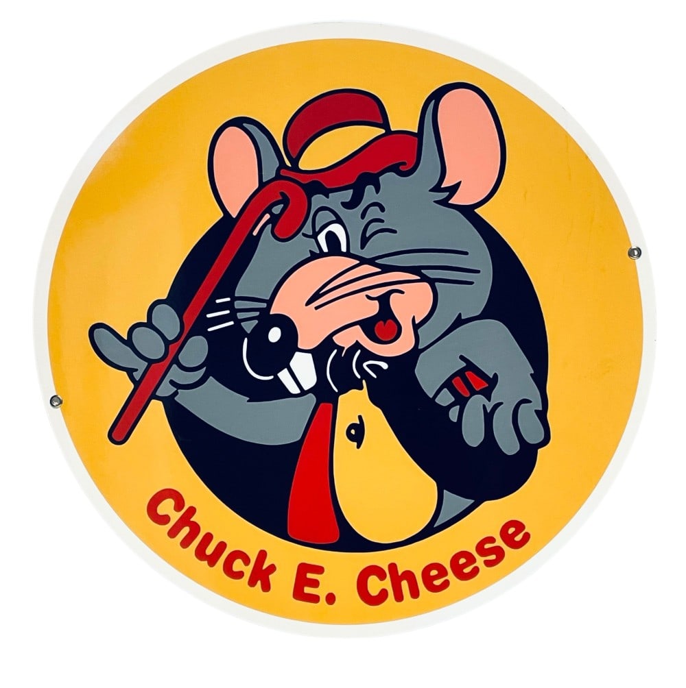 Chuck E. Cheese Round Plastic Sign (1 of 6)
