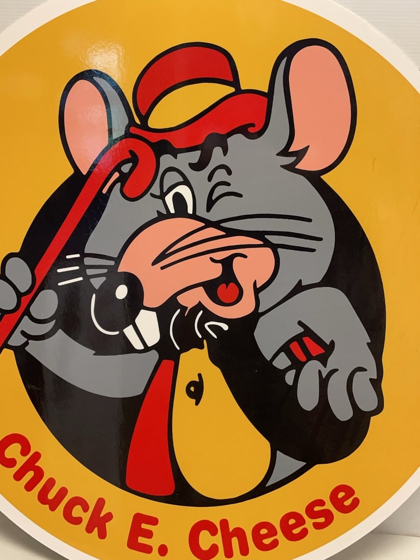 Chuck E. Cheese Round Plastic Sign - 2